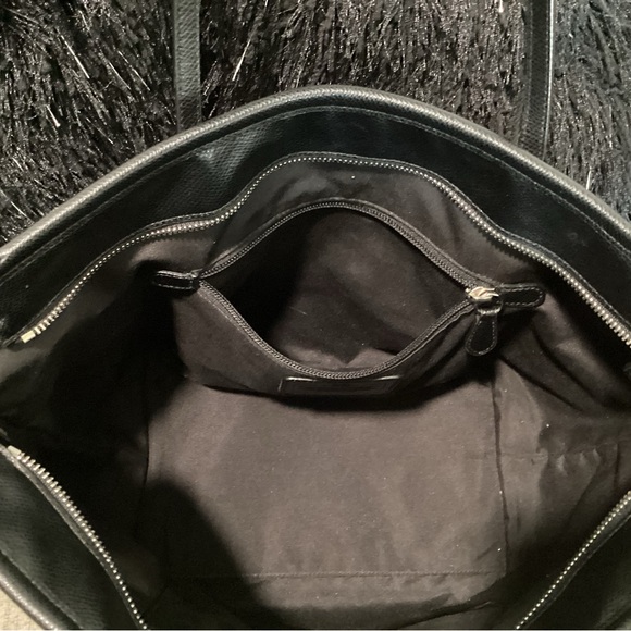 Coach coated canvas tote bag in tan and black zebra print - Picture 5 of 10